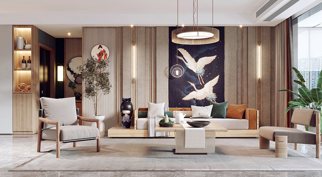 聯發(fā)臻鏡_日式風格_客廳