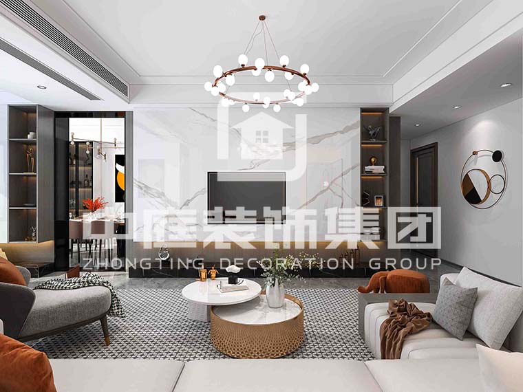 天池山&middot;中脊120平現(xiàn)代簡約風格案例